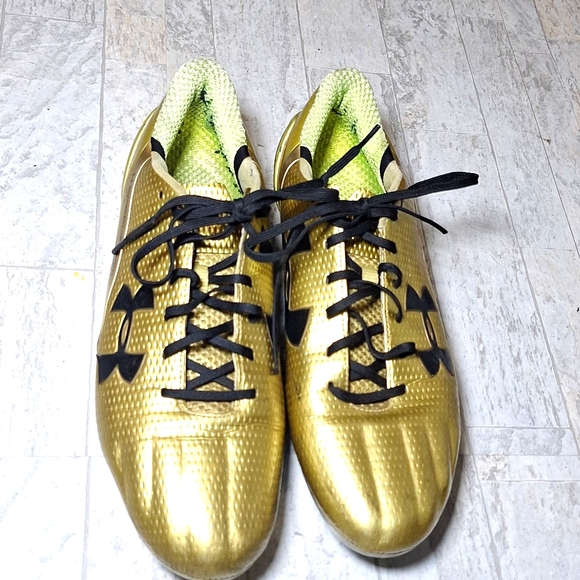 Under Armour Speedform Gold Football Cleats - Picture 1 of 7